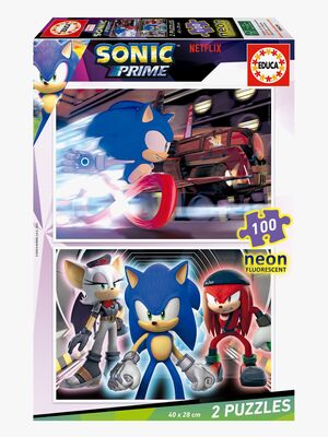 Educa Sonic Prime Pussel Neon 2x100 Bitar