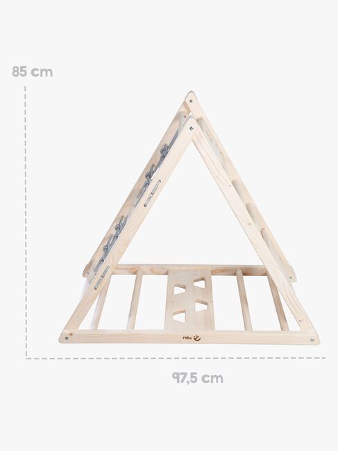 Roba  Trä Klättertriangel, Grå/Naturell