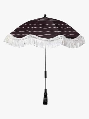 KONG.WALTHER Parasol til Vogn, Chocolate Brown Suede Faux