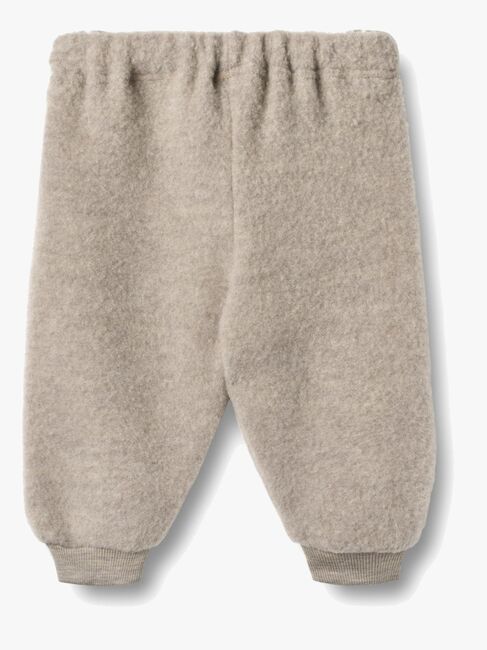 Wheat Kinnie Ullfleecebyxa Merinoull, Khaki Melange