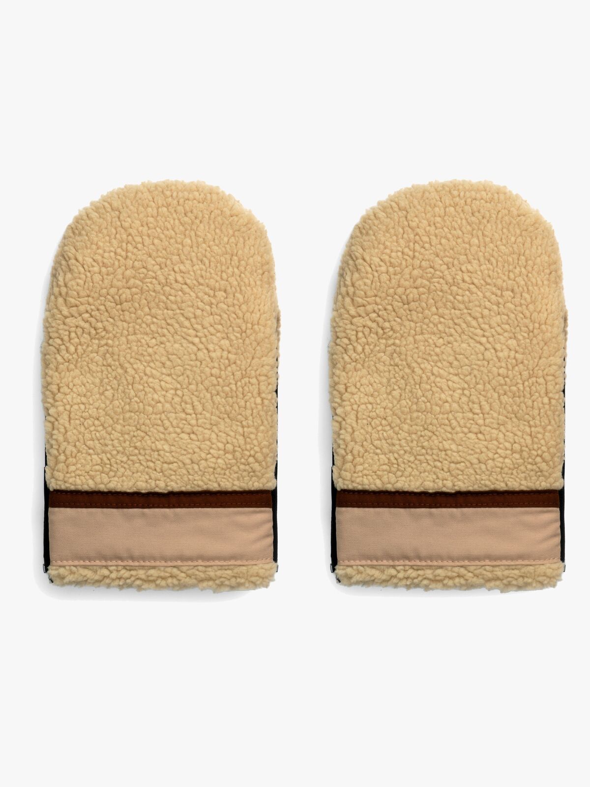 KONG.WALTHER Østerbro Teddy Barnvagnsvantar, Creme Blocking