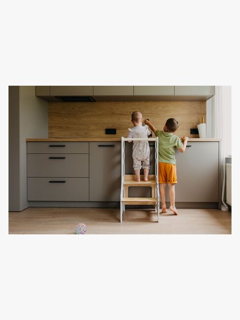 Duck Woodworks Justerbar Hjälpa Till Pall, Vit