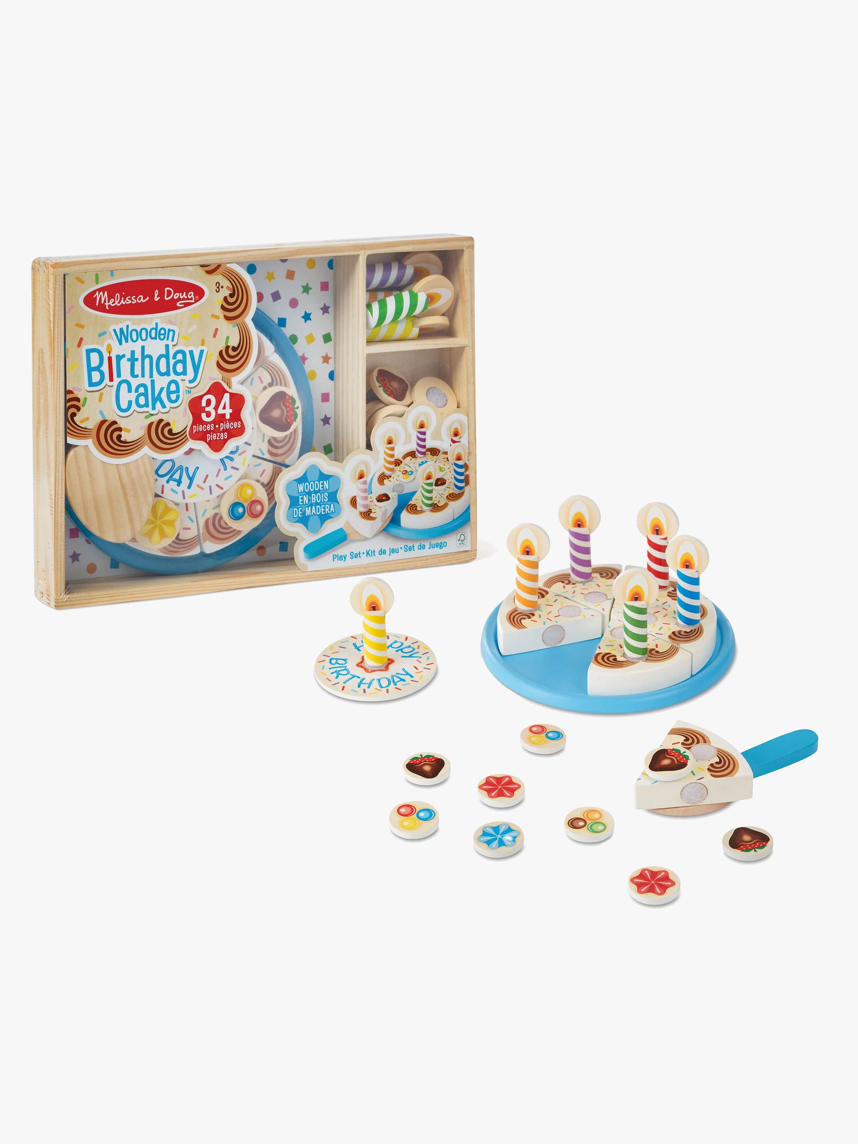 Melissa &  Doug Leksakstårta Trä 34 Delar