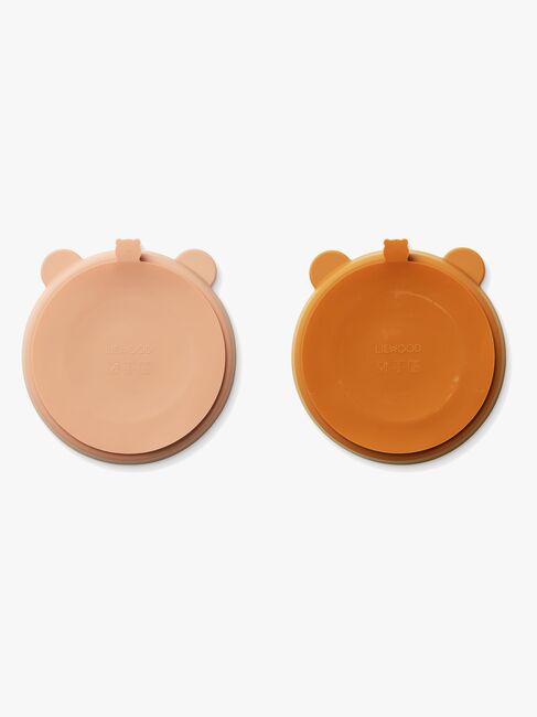 LIEWOOD Stacy Delad Tallrik 2-Pack, Mustard/Tuscany Rose