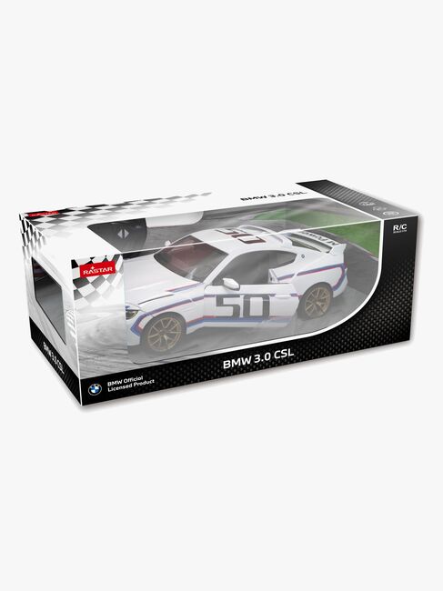 Rastar BMW 3.0 CSL Radiostyrd Bil 1:14, Vit