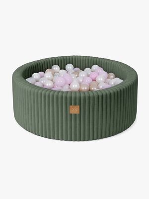 MeowBaby Churros Bällebad Olive Green, Pink/Gold
