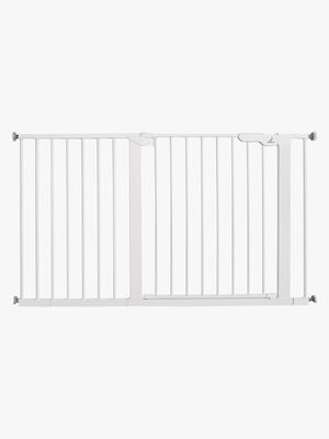 BabyDan Premier Spänngrind + 8 Förlängningar 126-132,2 cm, Vit