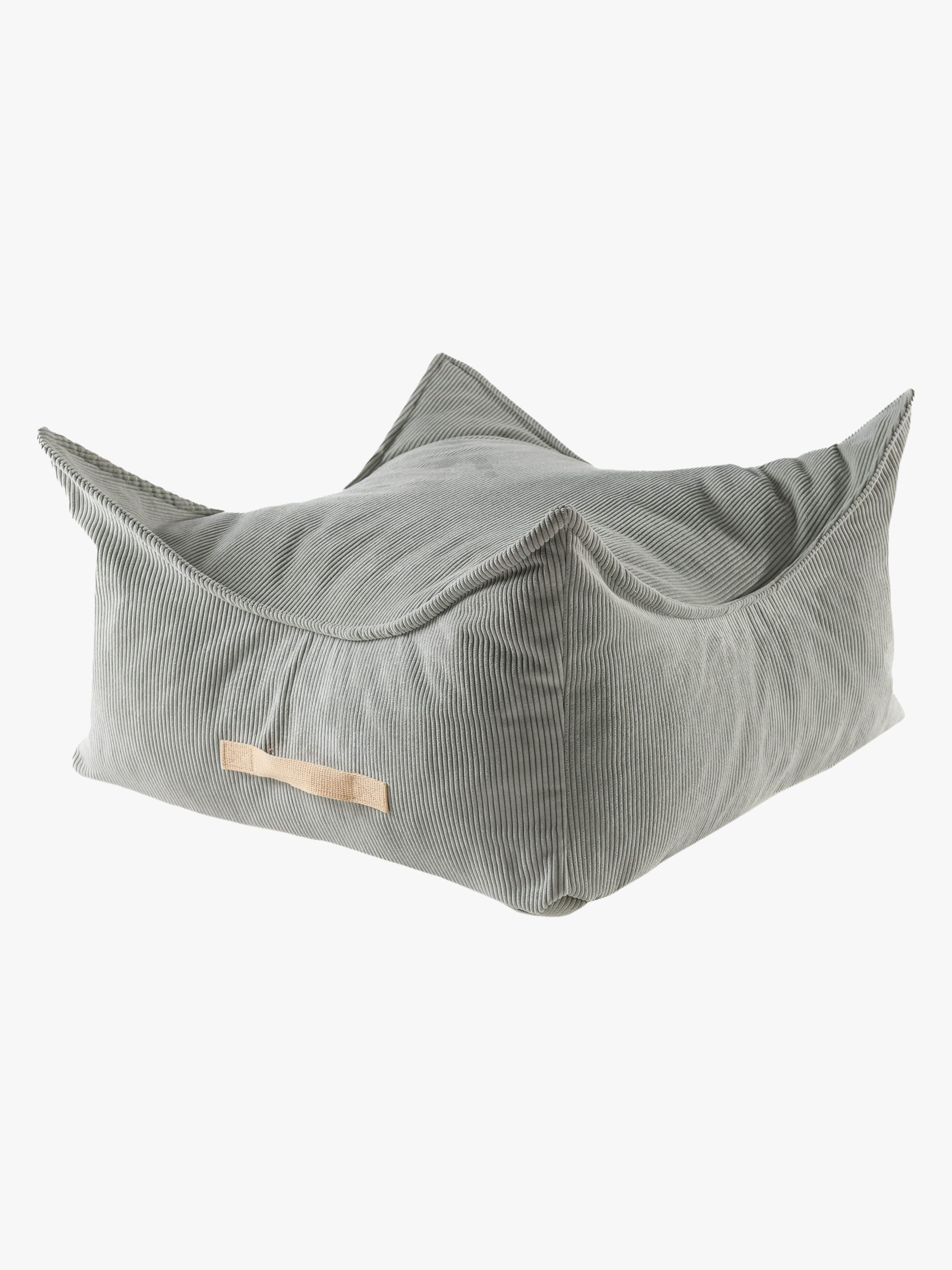 Meowbaby Sittpuff Kvadrat Slimcord, Grå