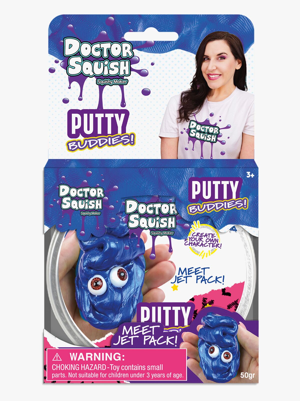 Doctor Squish Putty Buddies Slime Jet Pack 50g