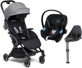 Beemoo Easy Fly Lux 2 Sulky inkl. Cybex Aton M, Grey Mélange