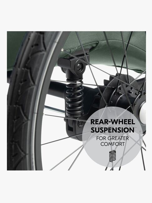 Hauck Dryk Duo Plus Cykelvagn, Dark Green