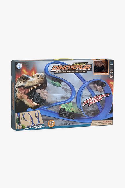 Alex's Garage Magnetisk Bilbana Dinosaurie 77 Delar