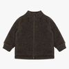 Mikk-Line Ullfleecejacka Barn, Dark Brown Melange