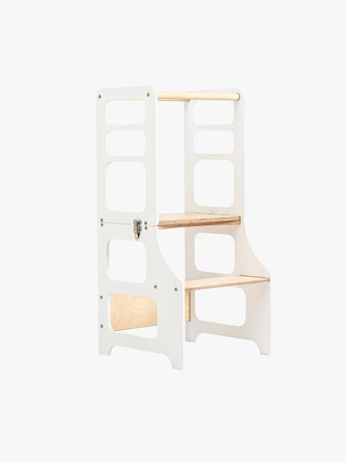 Duck Woodworks Fällbar Hjälpa Till Pall, Vit