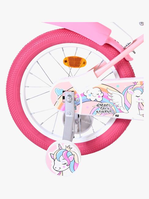 Volare Unicorn Cykel 16 Tum, Rosa