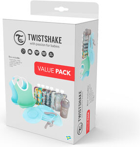 Twistshake Tableware Kit, Blå/Grön/Grå