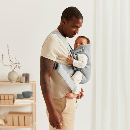 BabyBjörn Mini Bärsele 3D Jersey, Ljusgrå