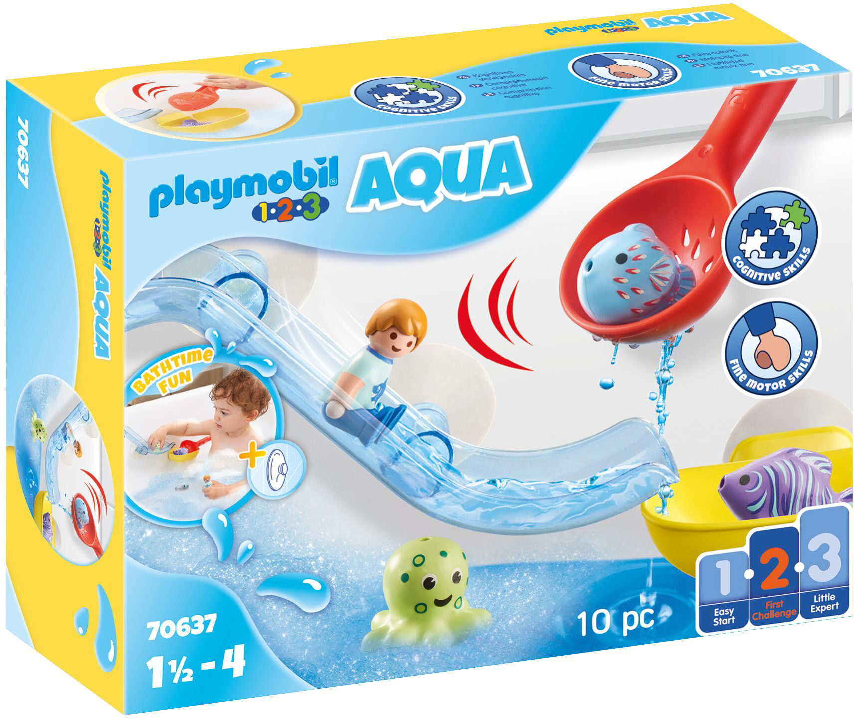 Playmobil 70637 1.2.3 Aqua Byggsats Vattenkana med Vattendjur