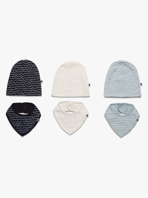 MiniMys Mössa & Bib 6-pack Yarn, Cloud Blue