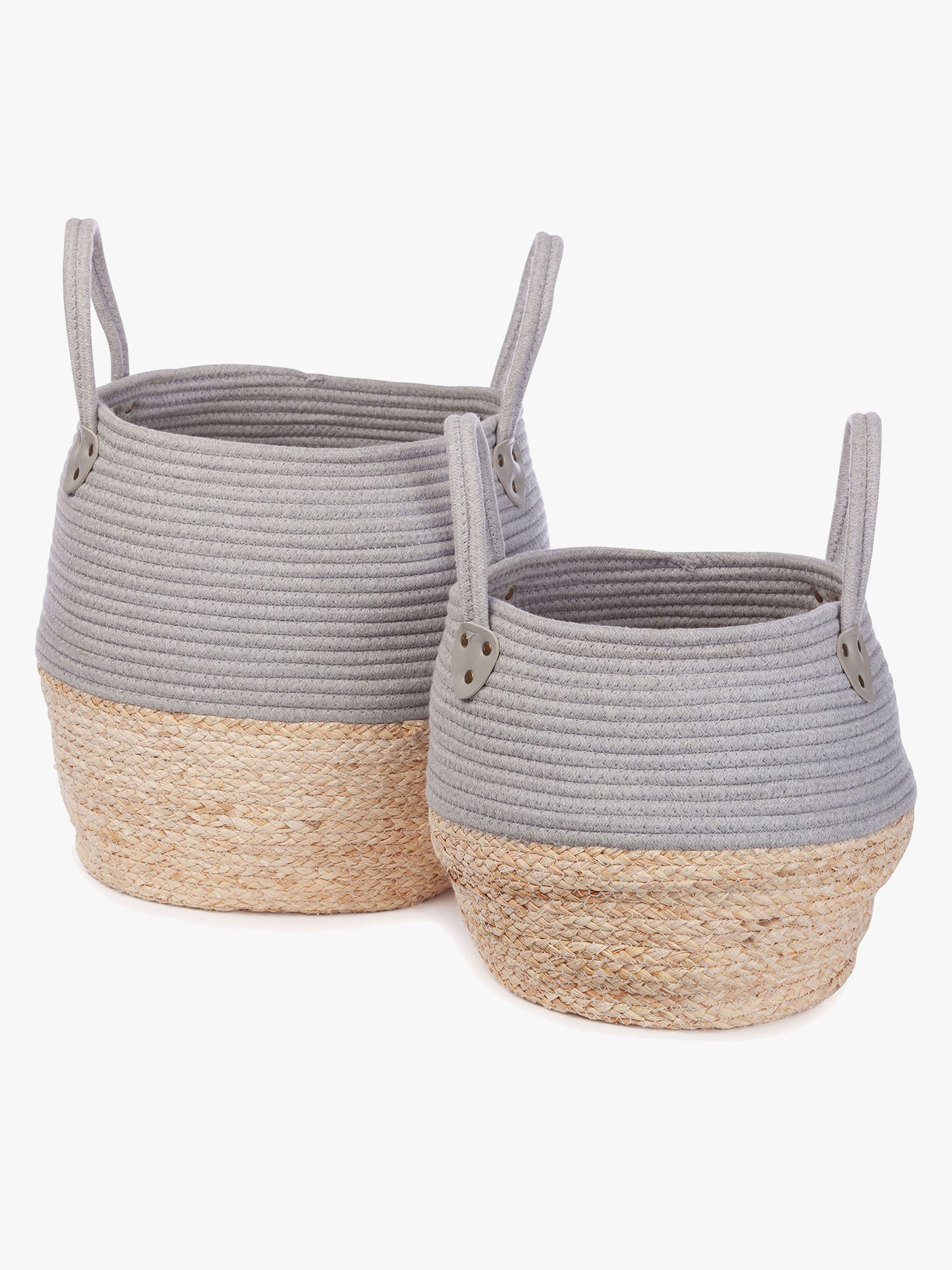 KidsDepot Kori Förvaringskorg 2-pack, Grey/Natural