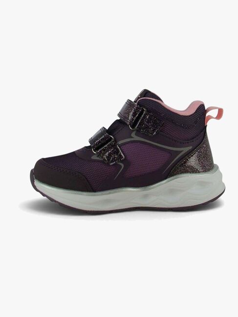 Leaf Kode Blinkande Vattentäta Mid Sneakers, Burgundy LKODE101U-16-2621_4c.jpg