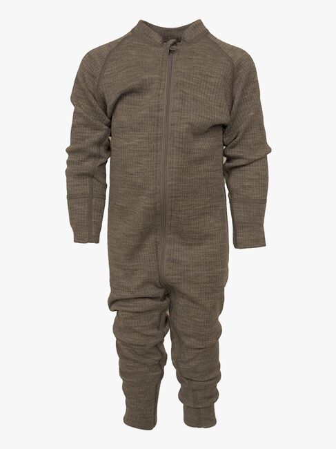 Lindberg Rib Merino Underställsoverall Merinoull, Potato