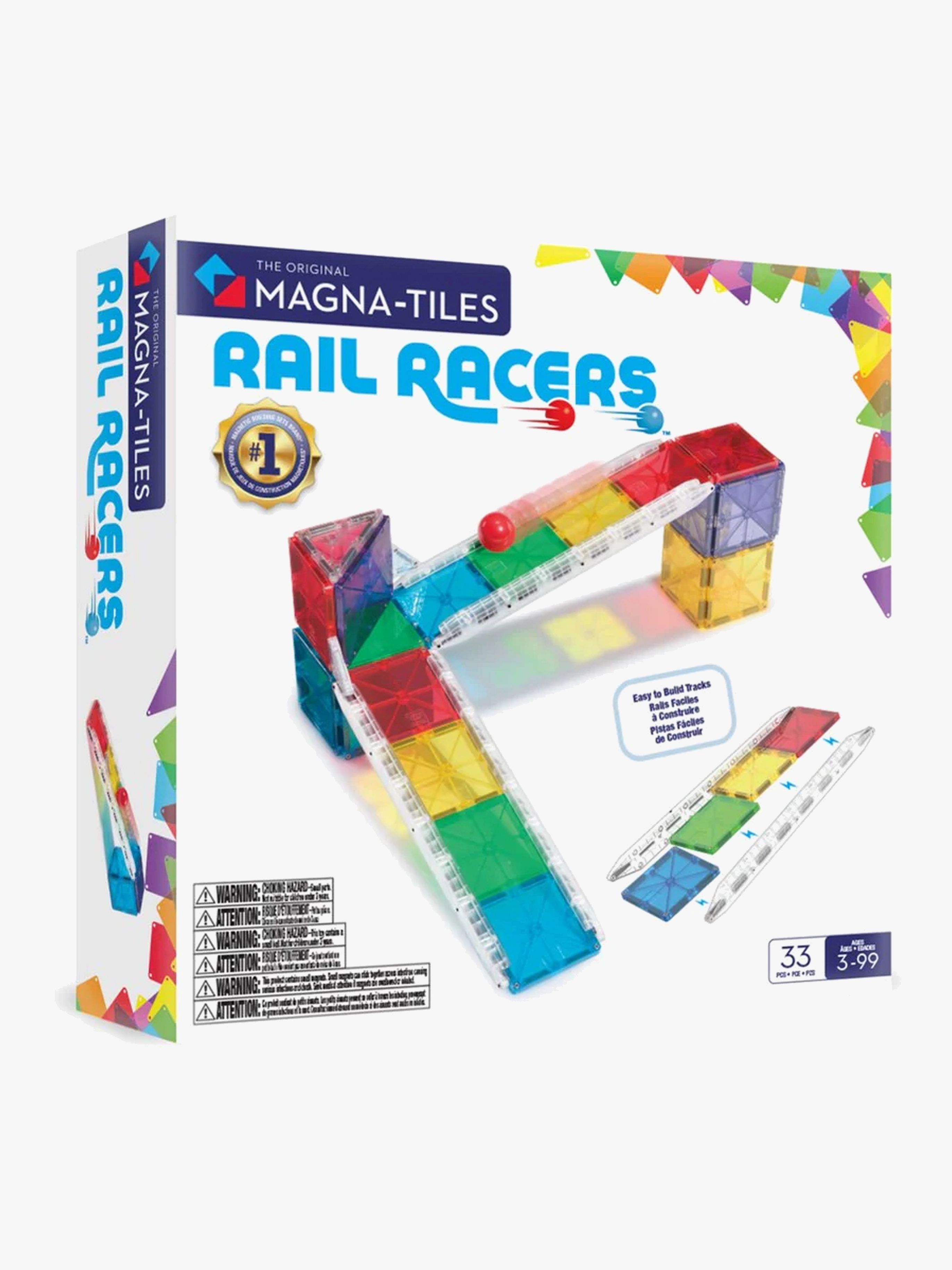MAGNA-TILES Rail Racer Magnetiska Byggklossar 33 Delar