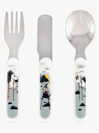 Mumin Kobbar & Skär Barnbestick, Grå