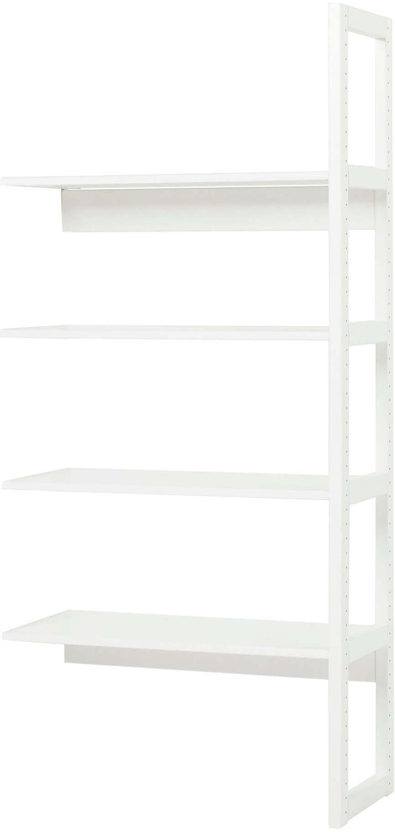 Hoppekids STOREYHalv Section with 4 shelves 80 cm White