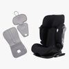 Beemoo Recline i-Size Bältesstol inkl. Ventilerande Dyna, Black Stone/Grey