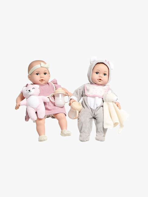 Cloudberry Castle Gåvoset Docka Twins Deluxe 35 cm, Rosa/vit