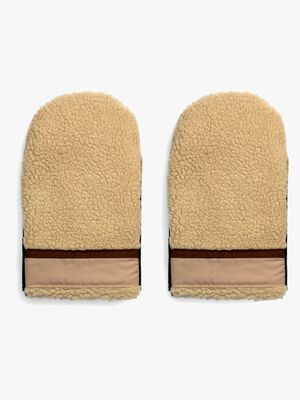 KONG.WALTHER Østerbro Teddy Barnvagnsvantar, Creme Blocking