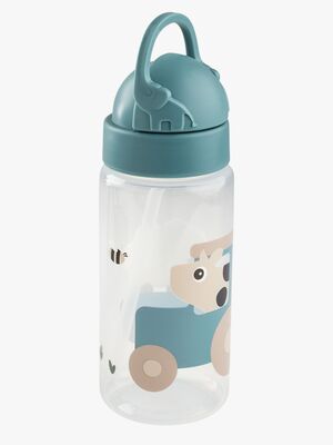 Done By Deer Tiny Farm Flaska med Sugrör, Blue