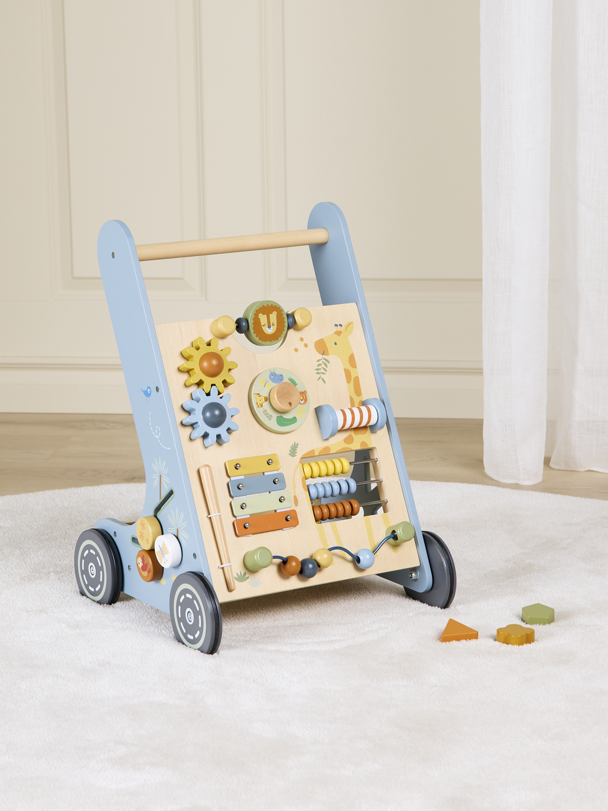 Alice & Fox Lära-gå-vagn Safari, Blå