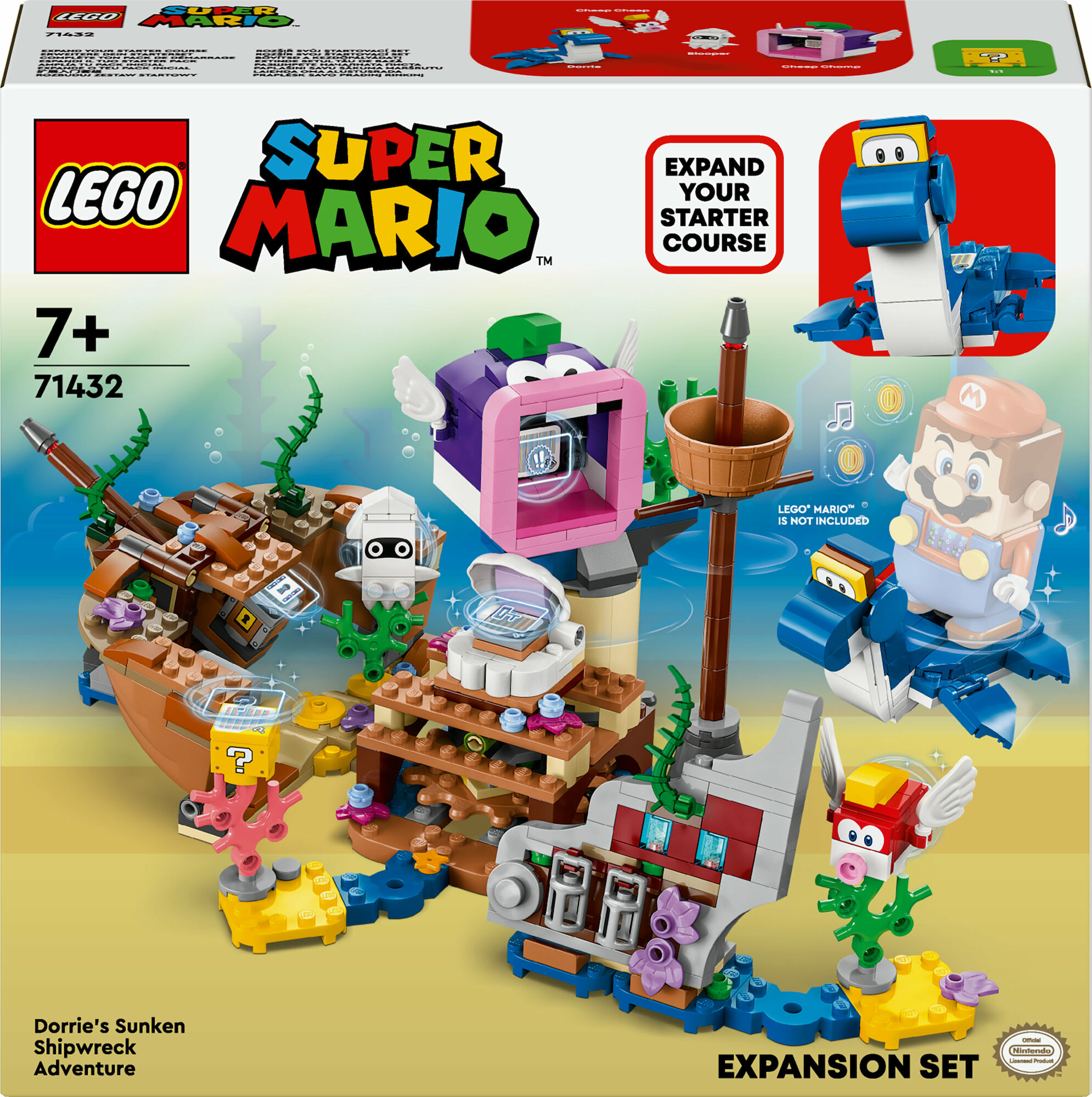 LEGO Super Mario 71432 Dorries sjunkna skeppsvrak – Expansionsset