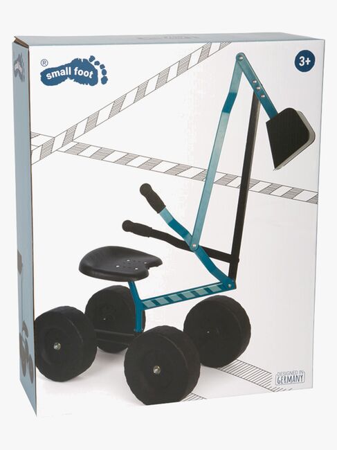 Small Foot Grävmaskin med Hjul, Blå