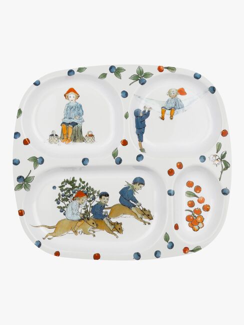 Elsa Beskow Putte I Blåbärsskogen Tallrik med Fack