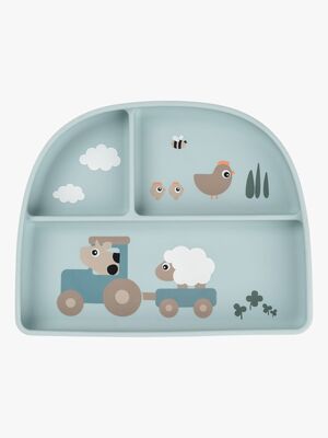 Done By Deer Tiny Farm Delad Tallrik, Blue