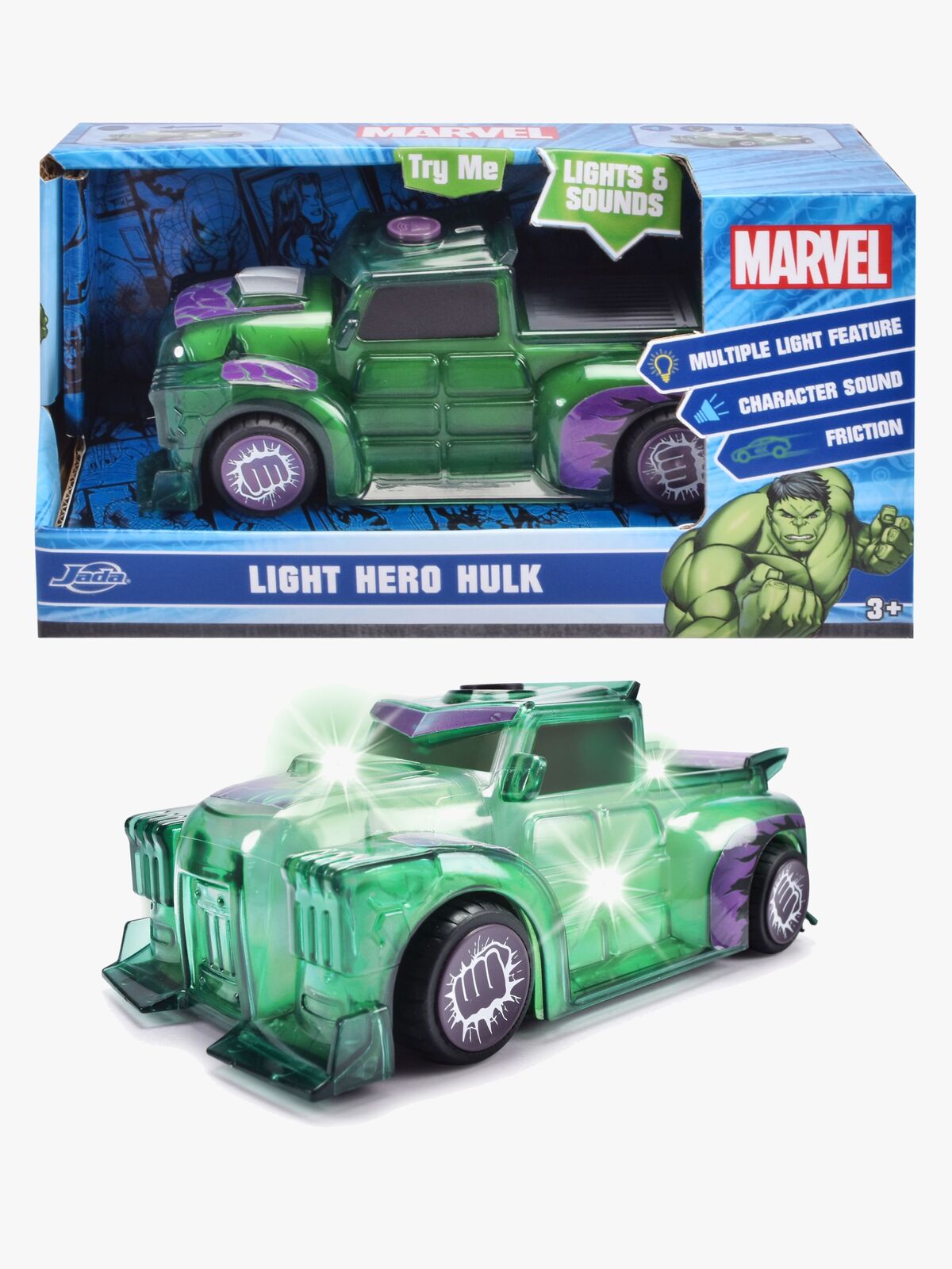 Marvel Hulk Black Panther Light-Up Bil 1:32