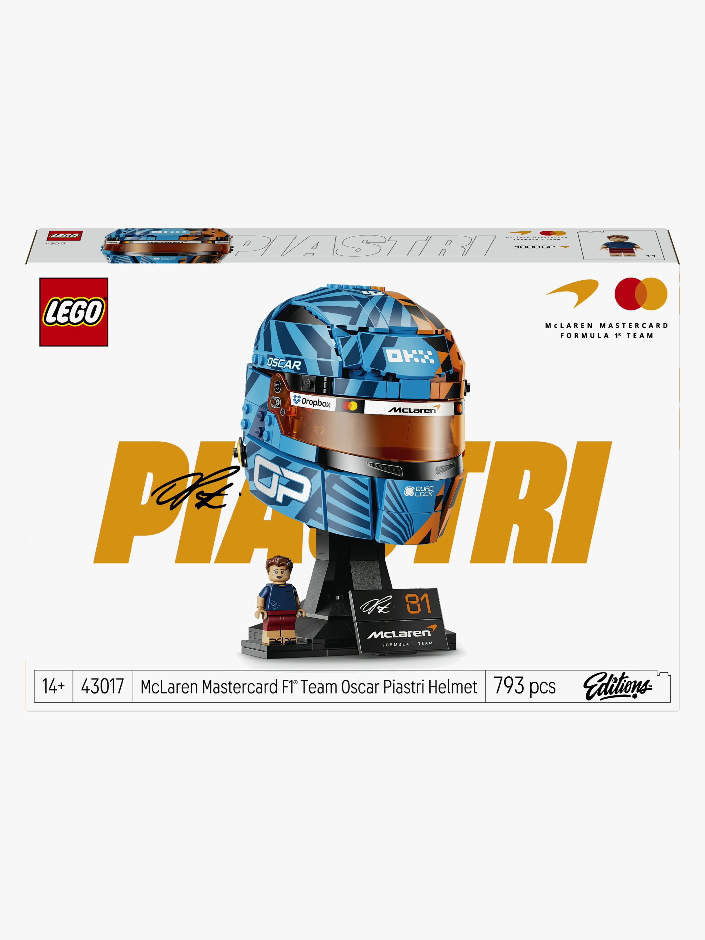 LEGO Editions Formula 1 43017 McLaren Mastercard F1 Team Oscar Piastri hjälm