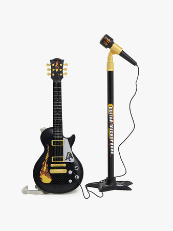 Alex's Garage Rockstjärna Leksakselgitarr & Mikrofon Elektrisk