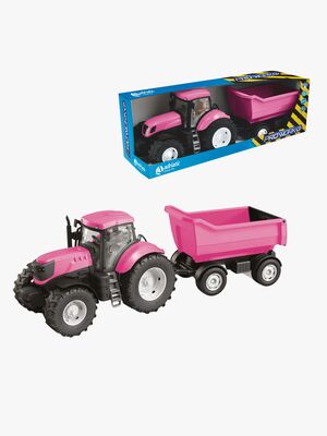 Traktor Med Høy Tilhenger, Rosa