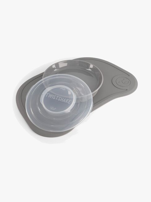 Twistshake Click-Mat Mini Tallrik och Underlägg, Grå