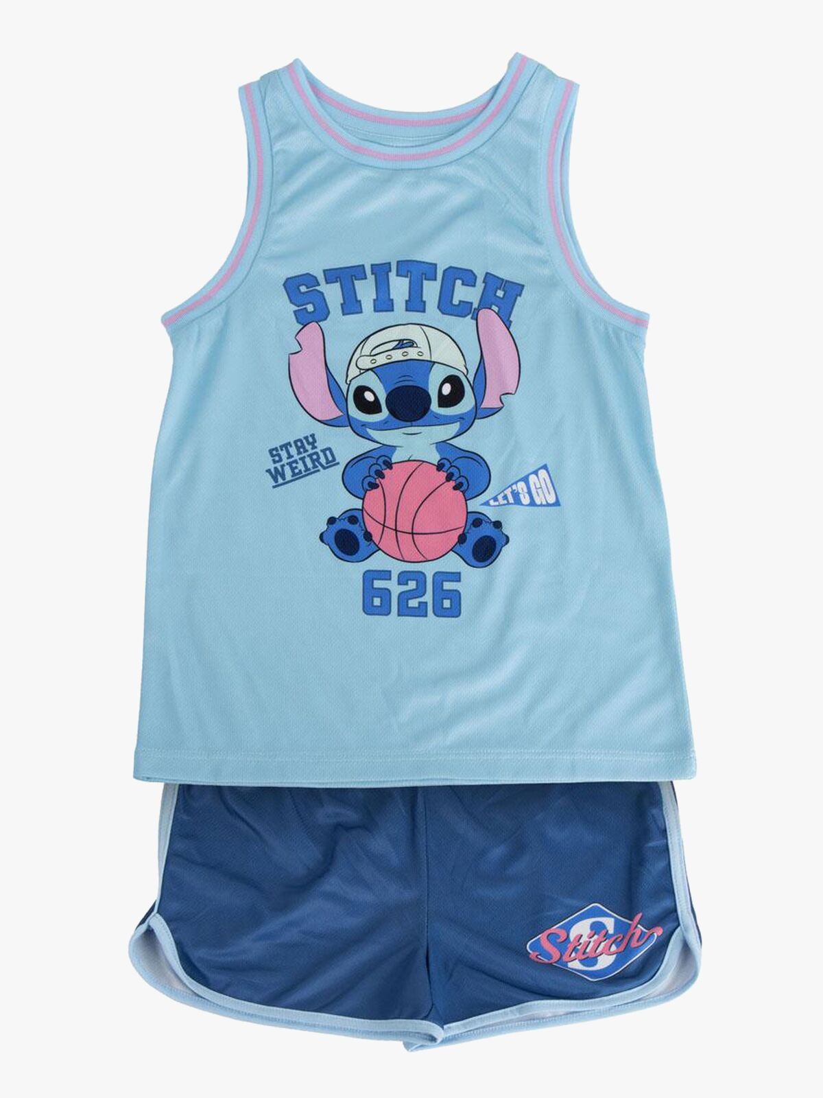 Disney Stitch Linne & Shorts Sport Set, Blå