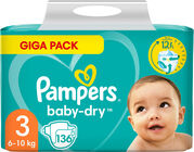Pampers Baby-Dry blöja Stl 3 6-10 kg 136-pack