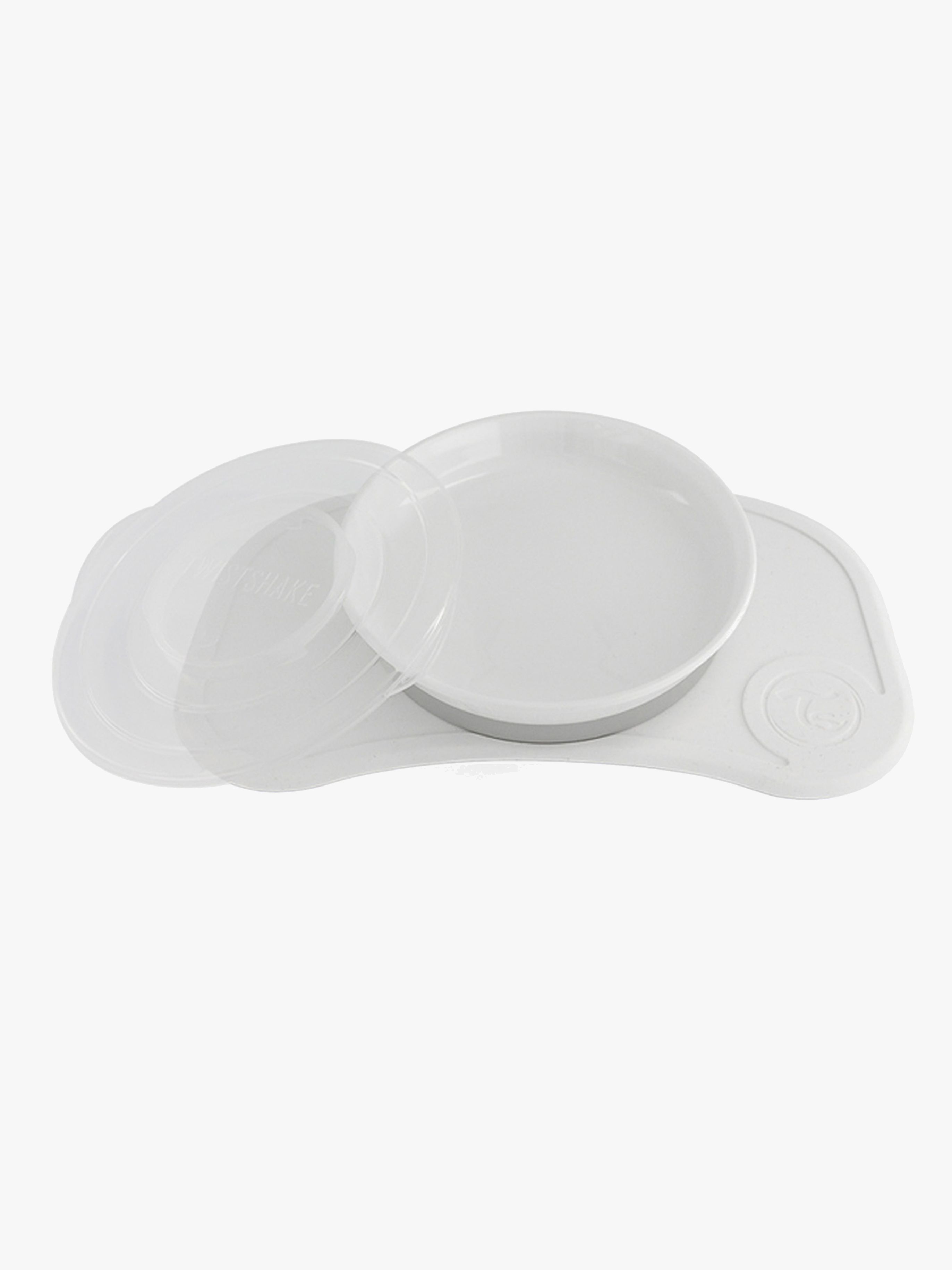 Twistshake Click-Mat Mini Tallrik och Underlägg, Vit