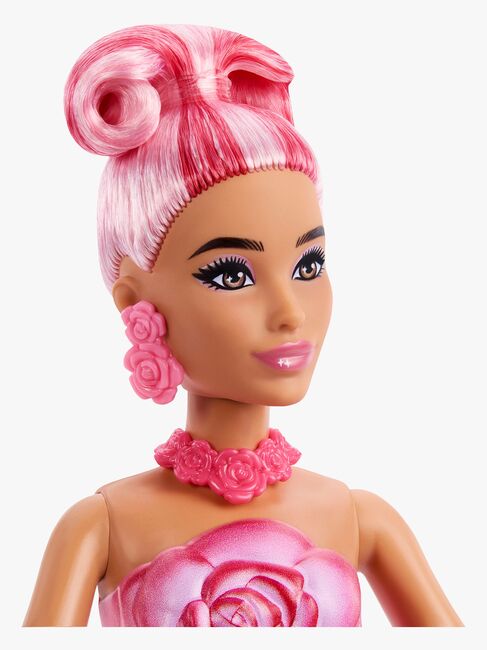 Barbie Petal Pop Flower Surprise Docka Ros, Röd