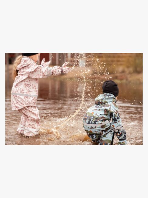 Lindberg Lekhyttan Fodrat Regnställ, Light Blue/Brown