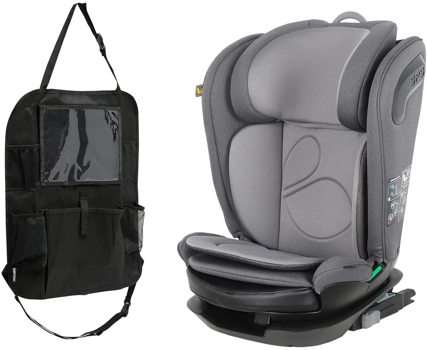Beemoo Reform ISOFIX Bältesstol  Inkl. Smart Organizer, Mineral Grey