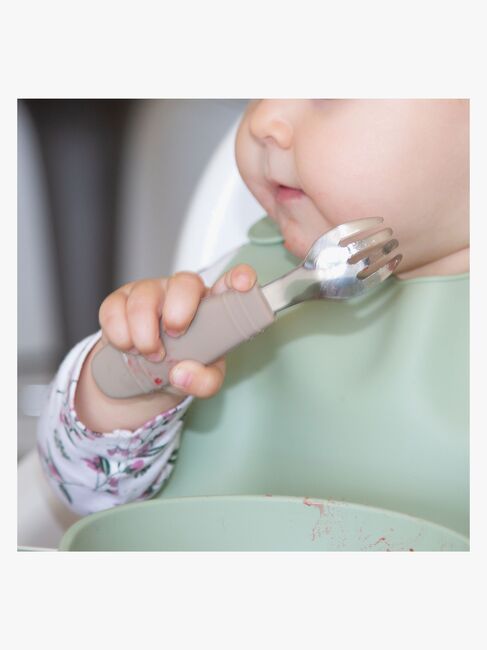 Tiny Tot Fork & Spoon, Beige